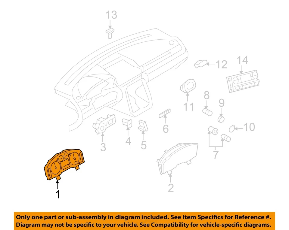 Medidor de velocímetro usado serve: 2005 Ford Quinhententen cluster MPH Limited ID 5G1T- - Imagem 2 de 4