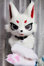 Fursuit Husky Fox Mascot head  PAWS Halloween Party Fur Cosplay 136 