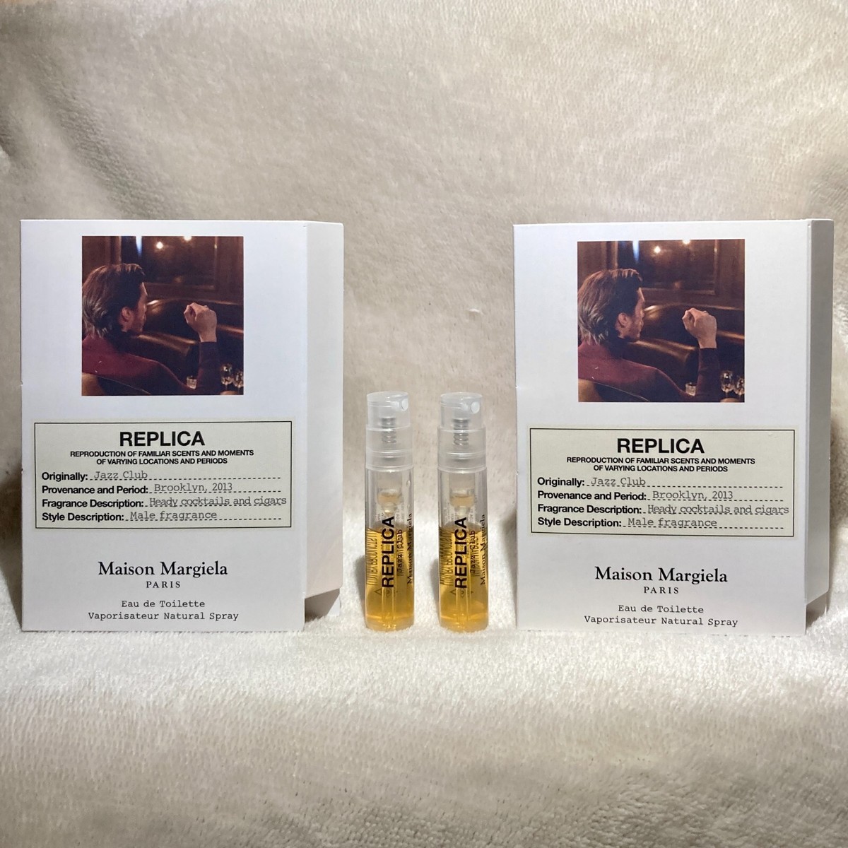 2x Maison Margiela Replica Jazz Club Eau de Toilette Sample
