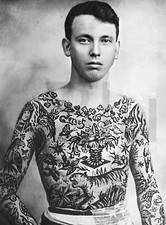Vintage Tattoo Image 14 x 11" Photo Print