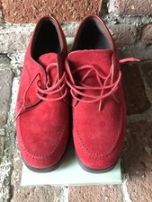 Vintage 1980's Red Suede Oxford Style Hush Puppies sz 6M