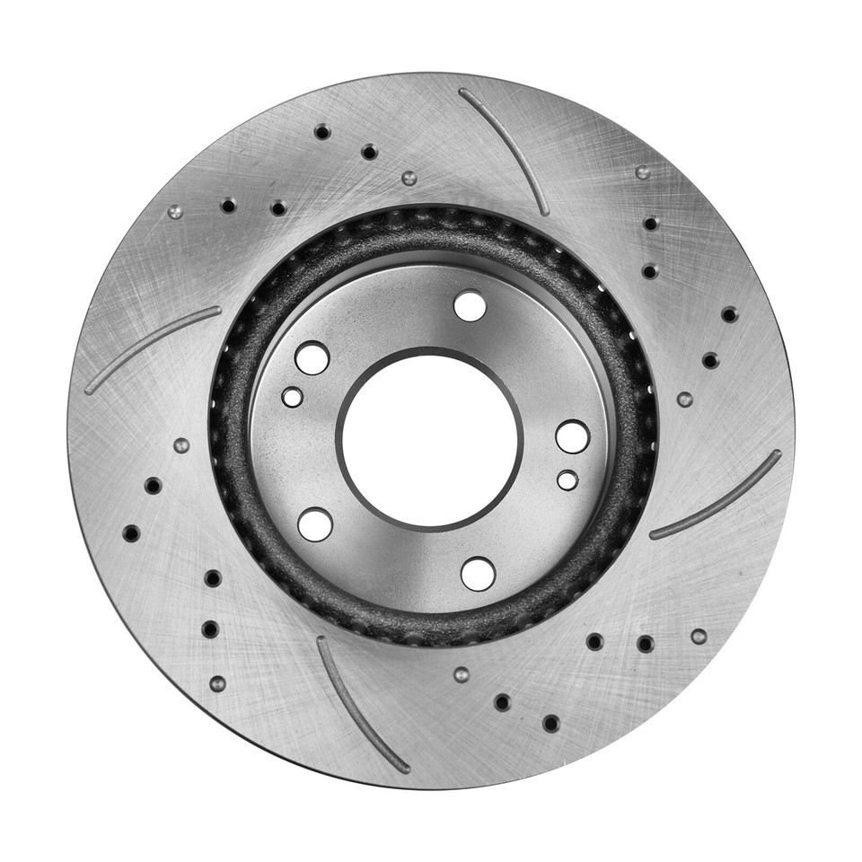 Front & Rear Slotted Rotors + Brake Pad for 20112018 Kia Forte Hyundai