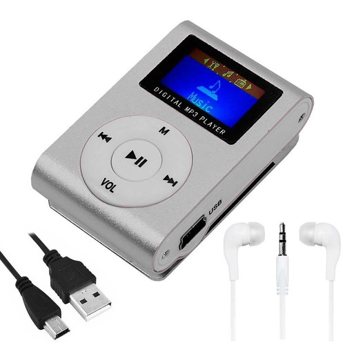 Mini Lettore MP3 Player Reader Grigio + Cuffie Jack + Cavo Mini USB  GFL41.80 | eBay