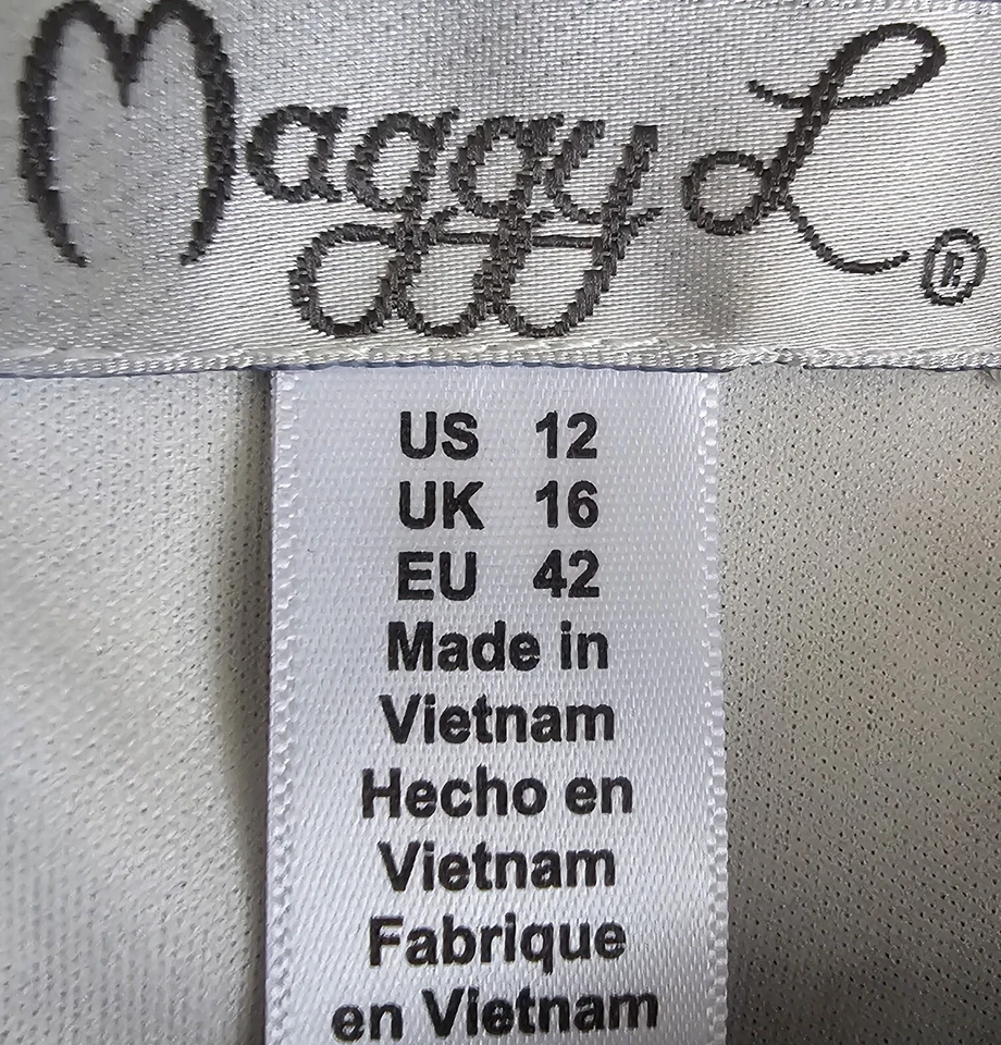 Maggy L Womens Dress Size 12 Sleeveless V Neck Knee Length - Image 2 of 4