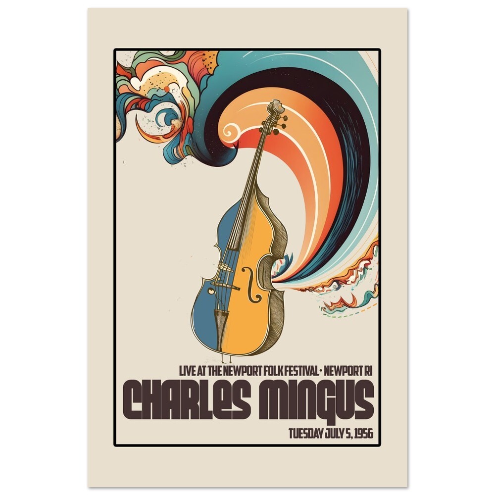 Charles Mingus Concert Tour Poster Art Print Newport Jazz