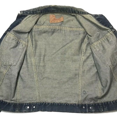 Vintage Levis Big E 557XX Denim Jacket Trucker Type III 60s 1960s O Stamp  Sz 40