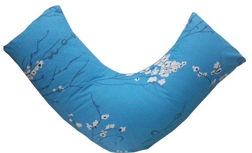 V Shape Maternity Pillowcase Orthopedic Nursing Neck & Back Egyptian Cotton 200T - Picture 30 of 31