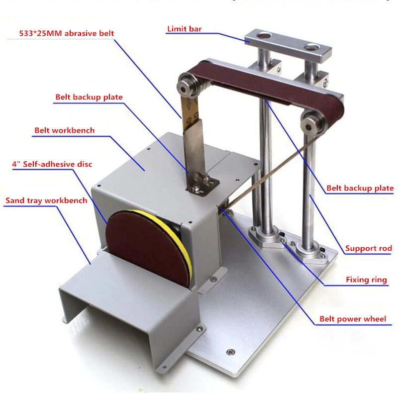 Multi-function Mini Polisher DIY Belt Sander Electric Polishing Machine New - Image 4 of 4