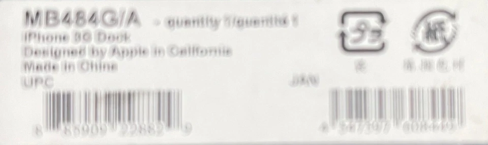 CAJA ABIERTA Apple iPhone 3G Dock MB484G/A Foto 4 de 4