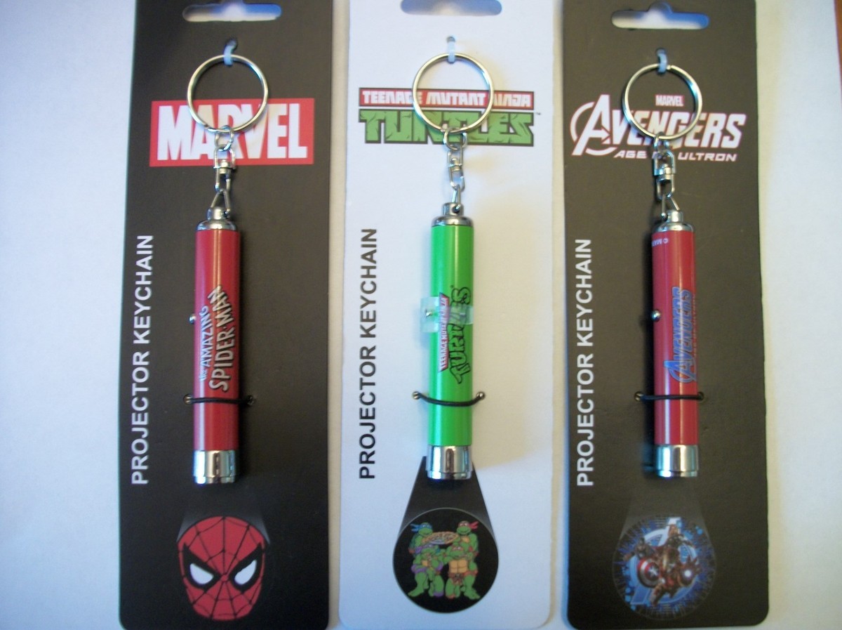 Projection Flashlight Keychain Batman Call Of Duty Spiderman