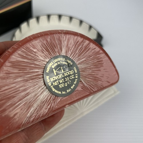 Vintage Deluxe Karl Lagerfeld Perfumed Soap In Case 100g KL Cased France - Picture 7 of 17