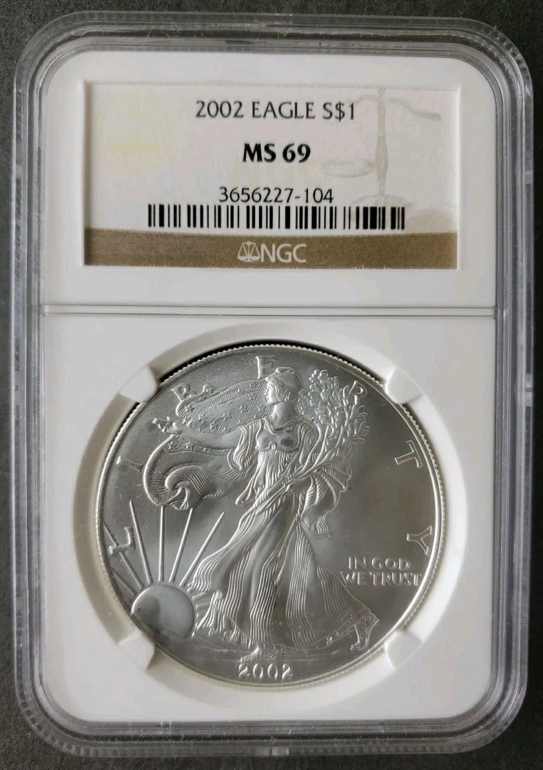 American Eagle MS 69 Graded 2002 Silver Bullion Coins for sale | eBay