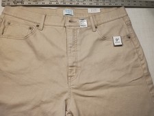 Time and Tru Womens Tan Denim Bermuda Shorts Size 18 High Rise 9" Inseam New