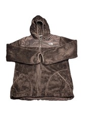 THE NORTH FACE Girl's Denali Chocolate Brown Zip Up Fleece Jacket Polartec SZ LG