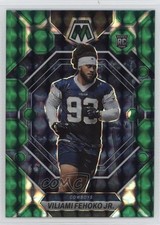 2023 Panini Mosaic Rookies Green Mosaic Prizm Viliami Fehoko Jr #375 2x9
