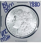1880 BU GEM UNC. MORGAN SILVER DOLLAR MS +++ US MINT BEAUTIFUL BLAST WHITE COIN.