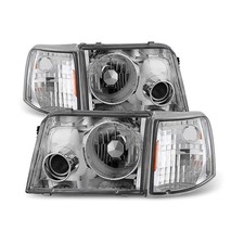 For Ford Ranger 93-97 Headlight Corner Signal Fog Lights Projector Chrome