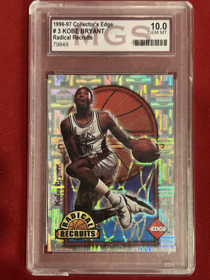 Collector’s Edge Kobe Bryant #3 1996 RC Radical Recruits MGS 10 gemas como nuevo (¡raro!) Foto 3 de 4