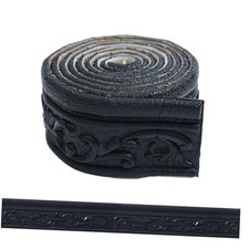 180" x 3.1" Crown Molding Peel and Stick, Flexible 3.1" x 180" 2 PC Black