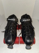 Riedell Men's Dart Quad Roller Derby Speed Skates Black w/ Red Wheels Size 9