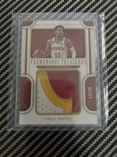 2022 NT Tremendous Treasures Trae Young 3 Color Game Worn Patch 13/25 Hawks