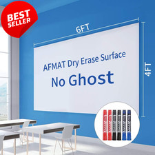Dry Erase Whiteboard Paper 6x4Ft Stick On Wall Adhesive Roll with Markers US