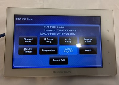 Crestron TSW-750-W-S 7  Touch Screen Panel White Factory Defaulted Tested