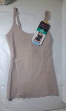 Cami Shapewear Large Flexees Maidenform Long-Length Ultra Firm Tank Beige Nude