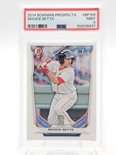 MOOKIE BETTS 2014 BOWMAN PROSPECTS 1ST PAPER #BP109 RED SOX PSA 9 MINT Q6785