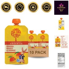 Age-Appropriate Organic Snacks for Kids - 10 Pouches of Mango, Banana  Orange