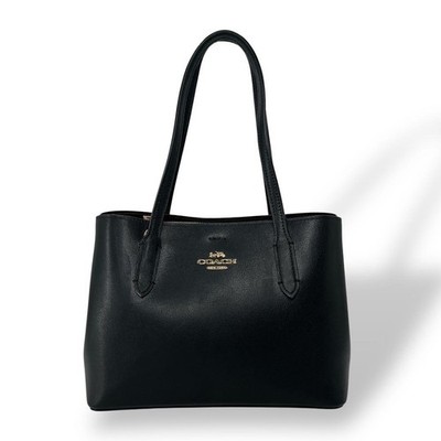 COACH Avenue Carryall Tote Bag Black Leather Authentic Genuine Vintage