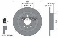 2X Textar Bremsscheibe PRO 92205703 FüR Opel Chevrolet Astra Cruze Vauxhall P10