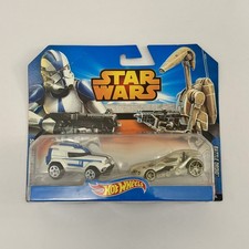 Hot Wheels Star Wars 501st Clone Trooper Battle Droid 2 Pack. New on Card