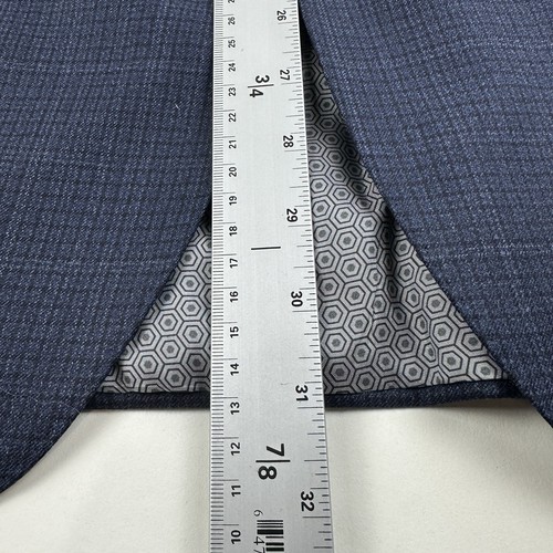 J Hilburn Blazer Jacke Ermenegildo Zegna 42R Navy Kariert Sport Anzug Mantel Custom - Bild 17 von 19