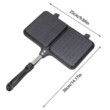 Double Sided Frying Pan Sandwich Maker Pan Non Stick Barbecue Plate Heat-Resista