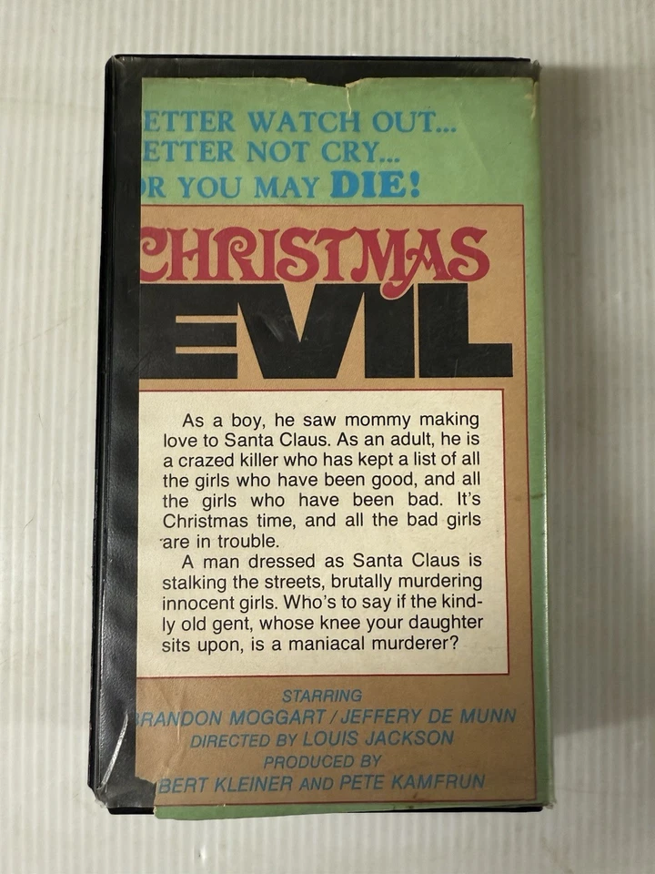 Christmas Evil VHS Rare Horror Saturn Video Holiday Horror - Image 2 of 4