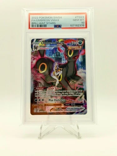 2022 POKEMON BRILLIANT STARS TRAINER GALLERY UMBREON VMAX TG23/TG30 PSA 10