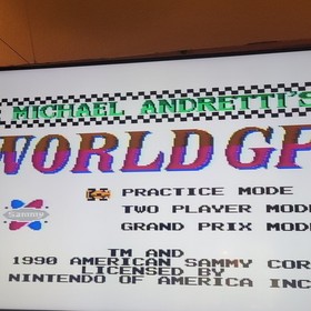 NES Racing Game Lot 3 Super Sprint Days of Thunder Michael Andretti World GP