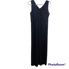 Norton McNaughton Blue Mixed Floral Print Sleeveless V Neck Dress Size PM