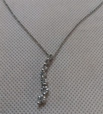 18 Inch Sterling Silver Diamond Pendant  Necklace Chain 925 Italy Tested 100 