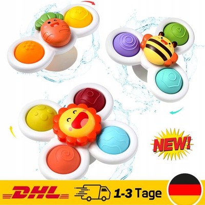 Saugnapf Spinner Spielzeug Für Baby, 3Pcs Fidget Spinner Spinning Top Saugspiel