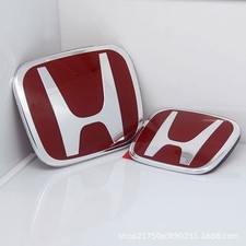 2pcs Front Rear Badge Red H Emblem Fit For Honda Civic Sedan Lx Si Ex 06-2015 2pcs Front Rear Badge Red H Emblem Fit For Honda Civic Sedan Lx Si Ex 06-2015