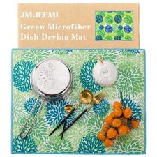 Dish Drying Mat by , Dish Drying Mats for Kitchen Counter, Kitchen Drying Green