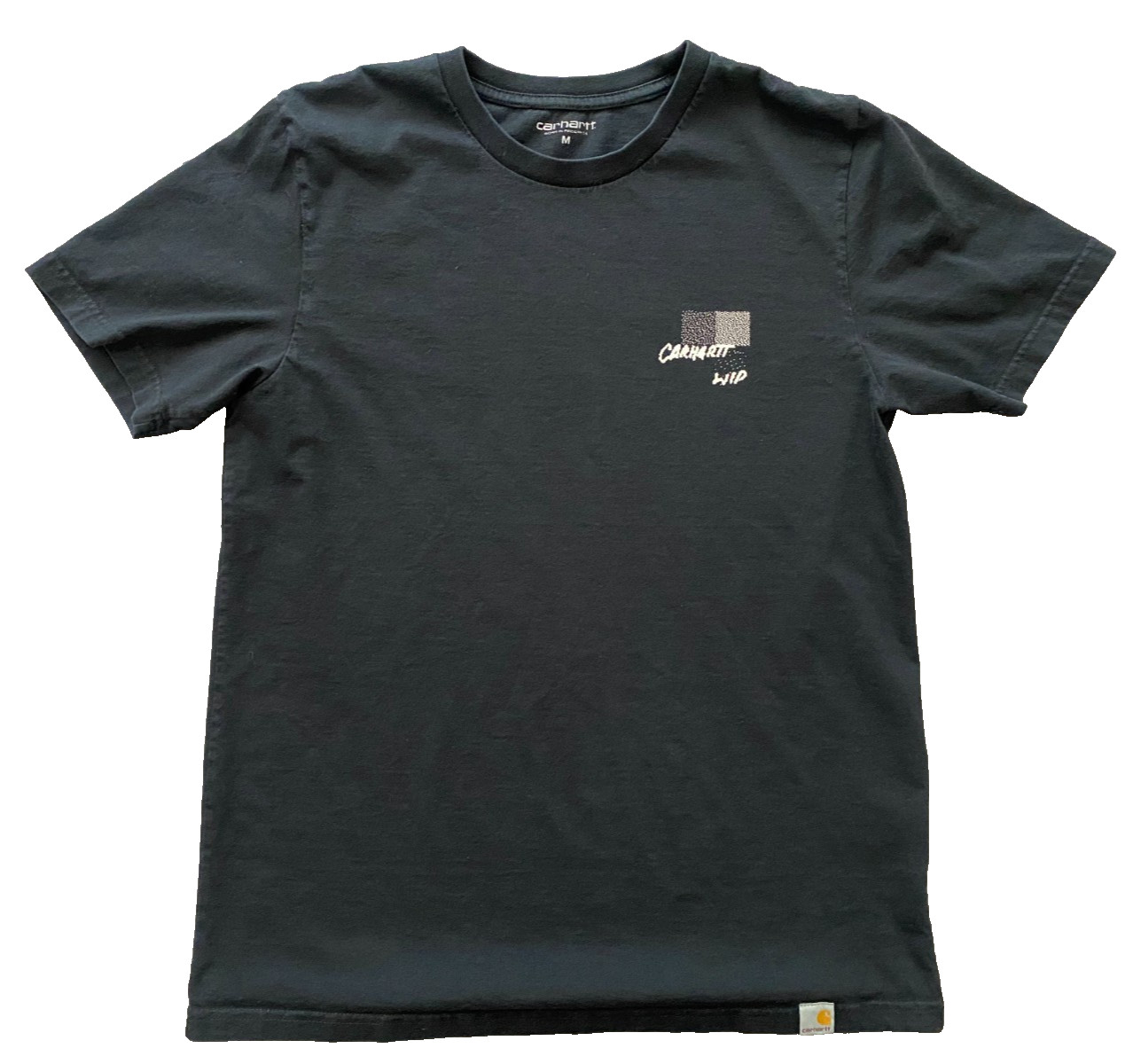 Carhartt WIP Mens M T-Shirt Short Sleeve Black Pixel Graphic Logo Crew Neck