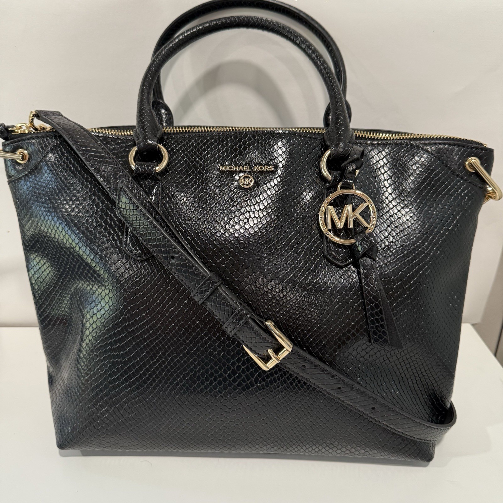 Michael Kors Elson Python Embossed Large Converti… - image 2
