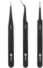 iFixit Precision Tweezers Set Extra Fine Angled Blunt Antistatic for Electronics