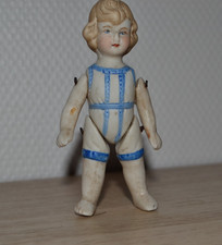 Belle Poupée ancienne en biscuit bras et jambes articulés (10,5 cm)