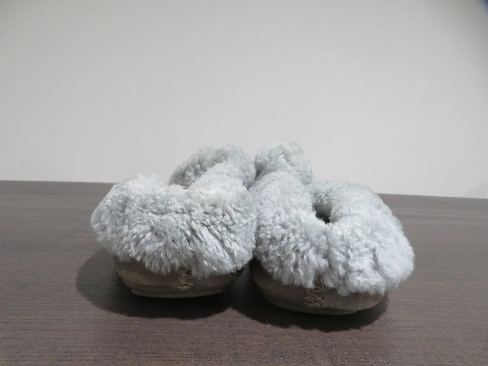 Tory Burch Slippers Womens Size 7 Tan Suede Shearling Fur Lined Coley Shoes - Image 4 of 4