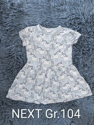 NEXT Kleid Gr.104 Einhörner - Bild 1 von 4