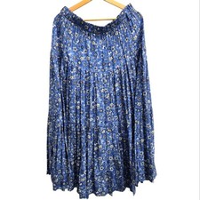 Vintage Desert West by Sherry Holt Blue Full Tiered Western Skirt S.O/S Fits All